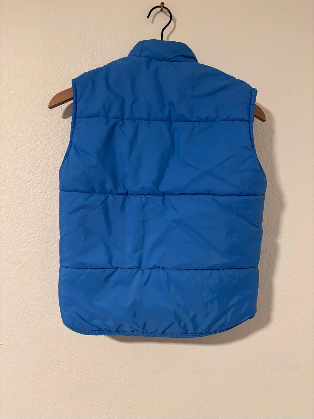 Vtg 1960’-70’s Mr. Chips Off The Old Block Blue Quilted Puffer Vest Y Sz 8-10